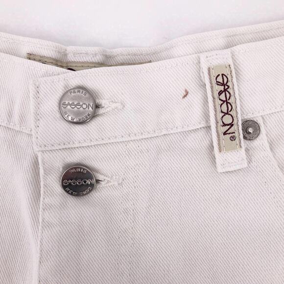 90s Sasson off white denim jean shorts 1990s vintage - Picture 2 of 4